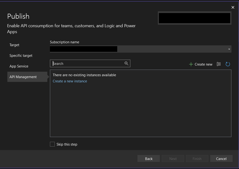 Selecting API management