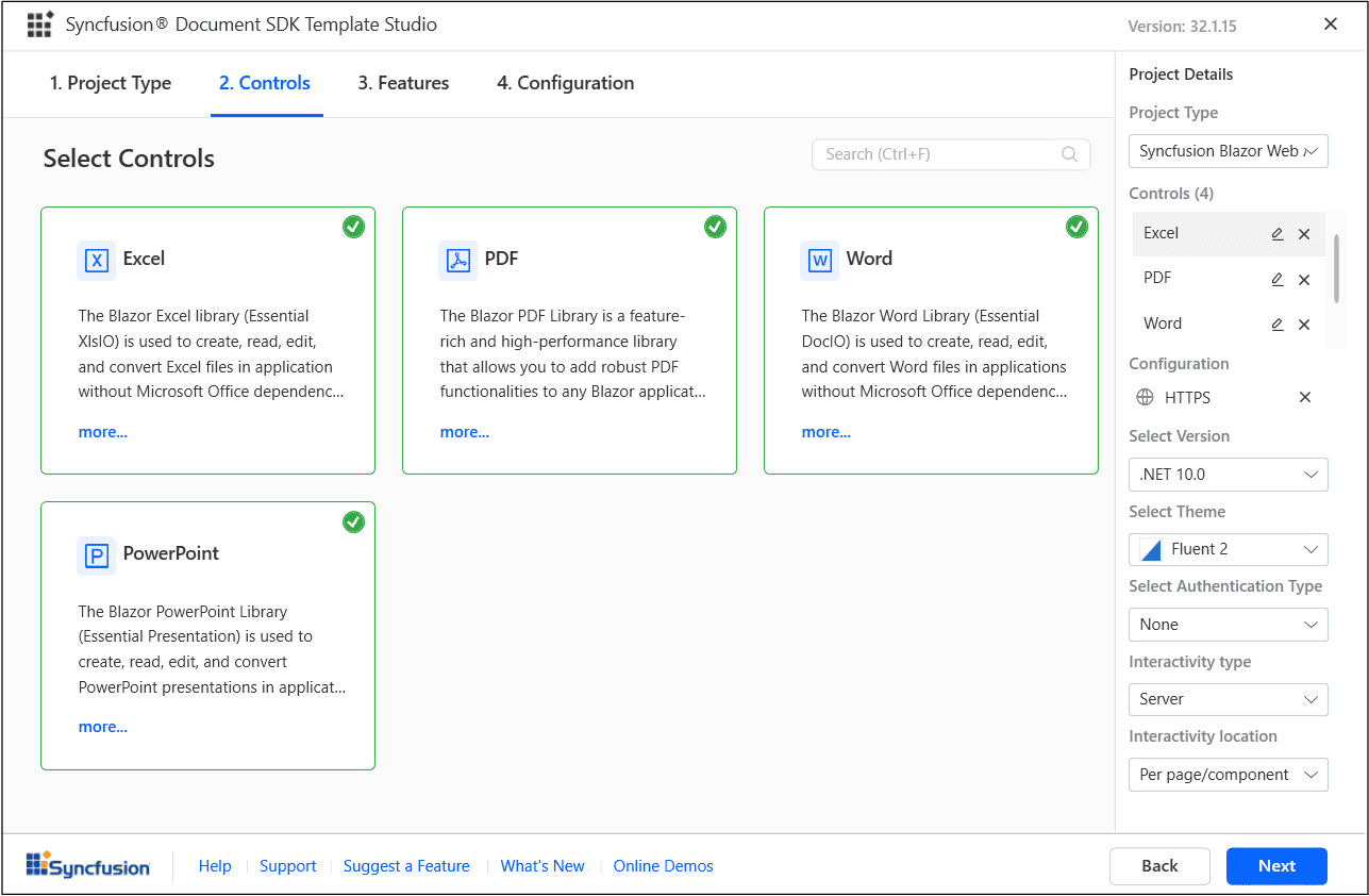 Syncfusion Document SDK Visual Studio extension