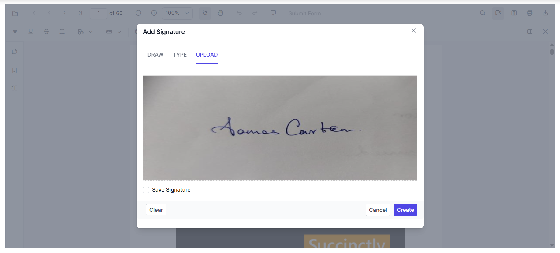 Uploading signature image in JavaScript PDF Viewer