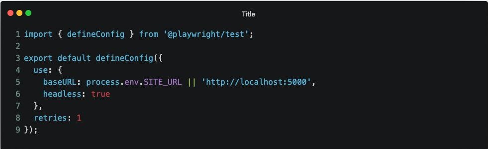 playwright.config.ts: