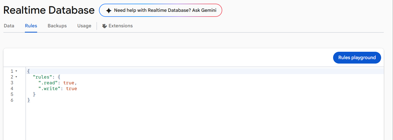 Configuring Realtime Database Rules