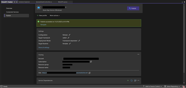 Deployed Window with Domain URL