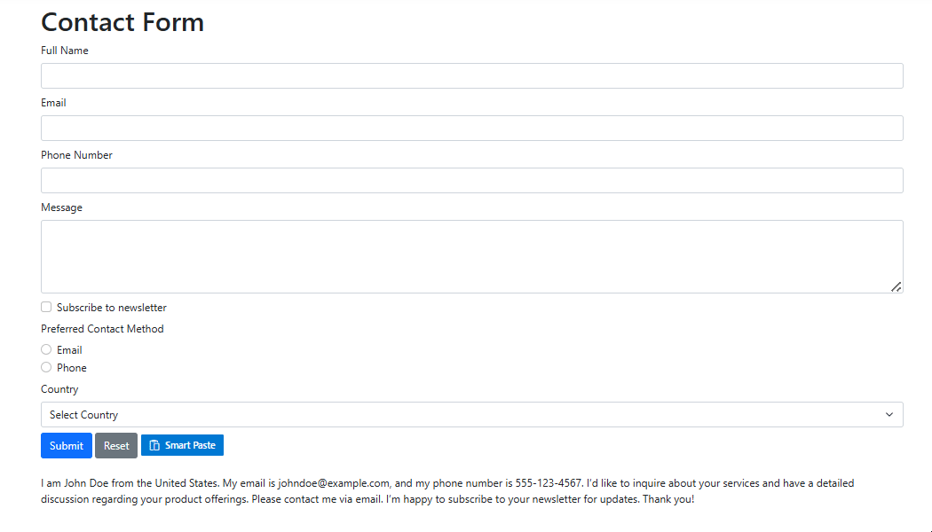 Adding the Smart Paste Button control