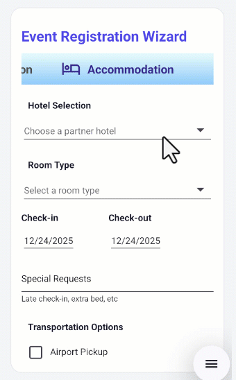 Accommodation options