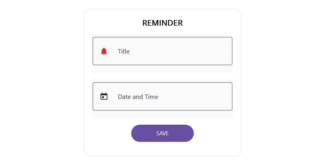 Adding a reminder using the Date Time Picker