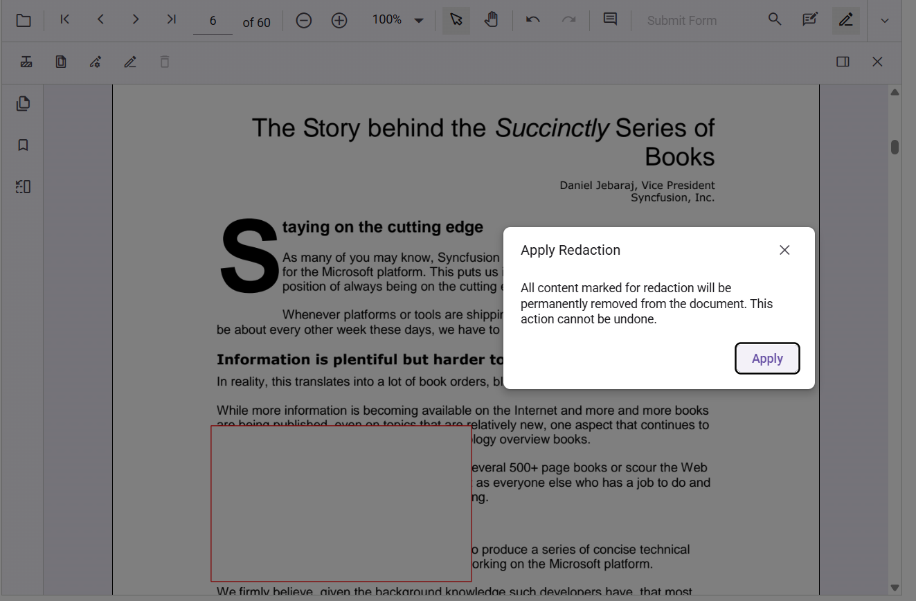 Apply Permanent redaction