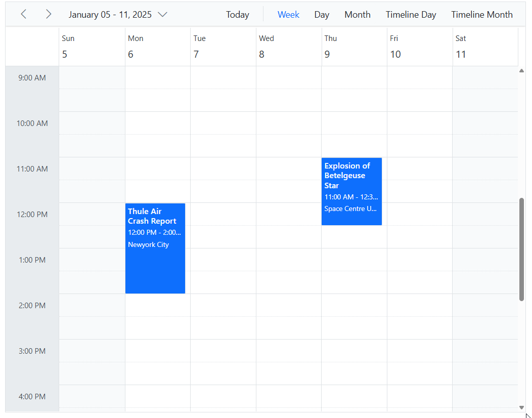 Context menu in Blazor Scheduler showing clipboard actions