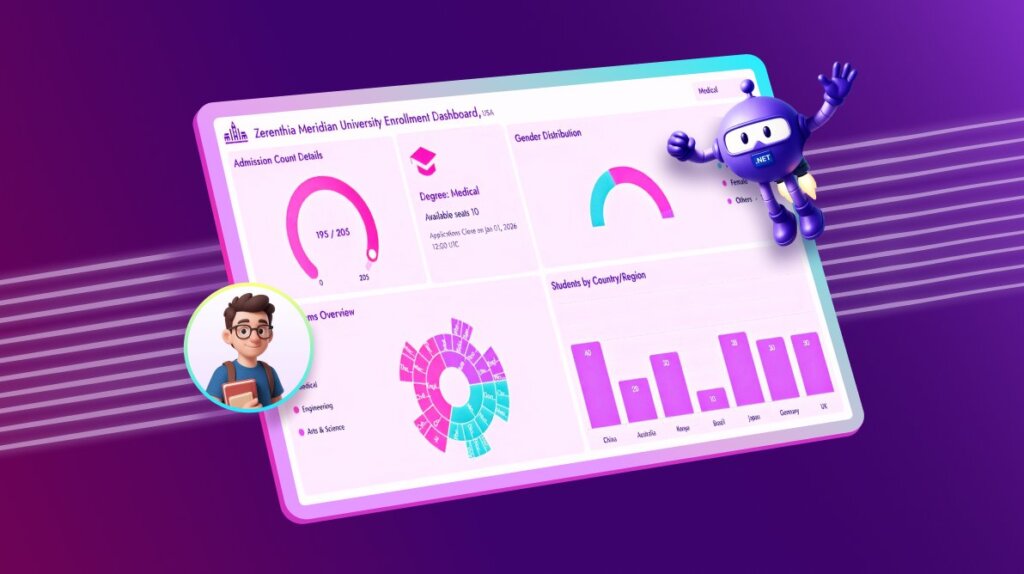 Build a Modern Student Enrollment Dashboard Using .NET MAUI Charts