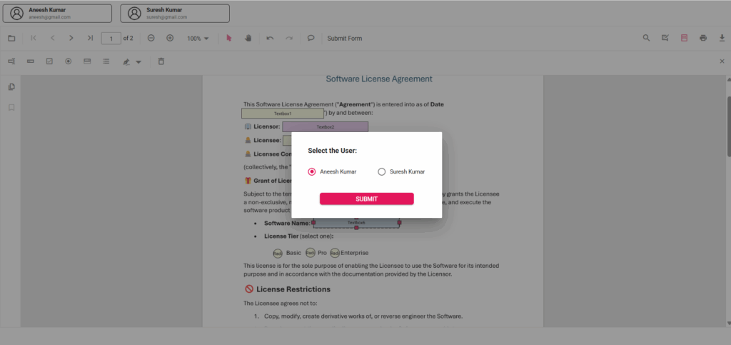 Mapping fields to recipients