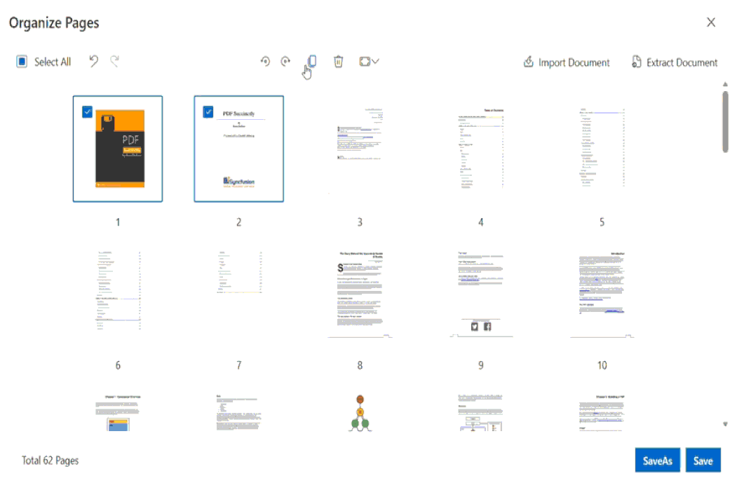 Organizing pages in Blazor PDF Viewer
