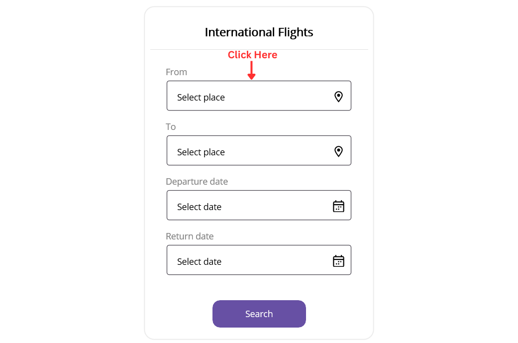 Searching flight details