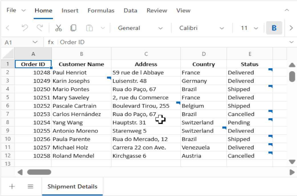 Threaded comments in Spreadsheet Editor SDK