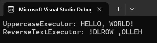 Workflow run output after uppercase and reverse steps