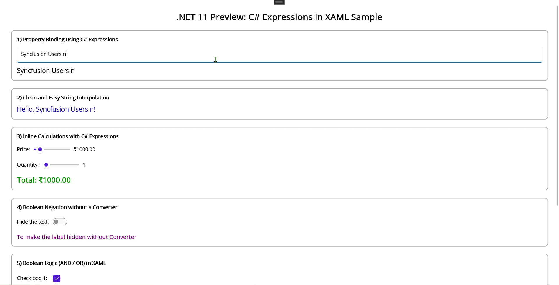 .NET 11 preview update: Using C# expression in XAML for .NET MAUI framework