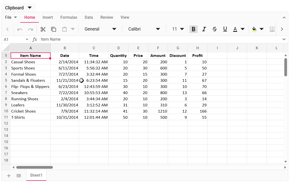 Clipboard cut, copy, and paste action