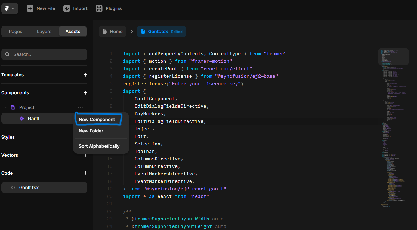 Creating new component page for Gantt Chart visibility