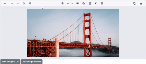 Loading, editing and saving images from SQL server in the Blazor Image Editor