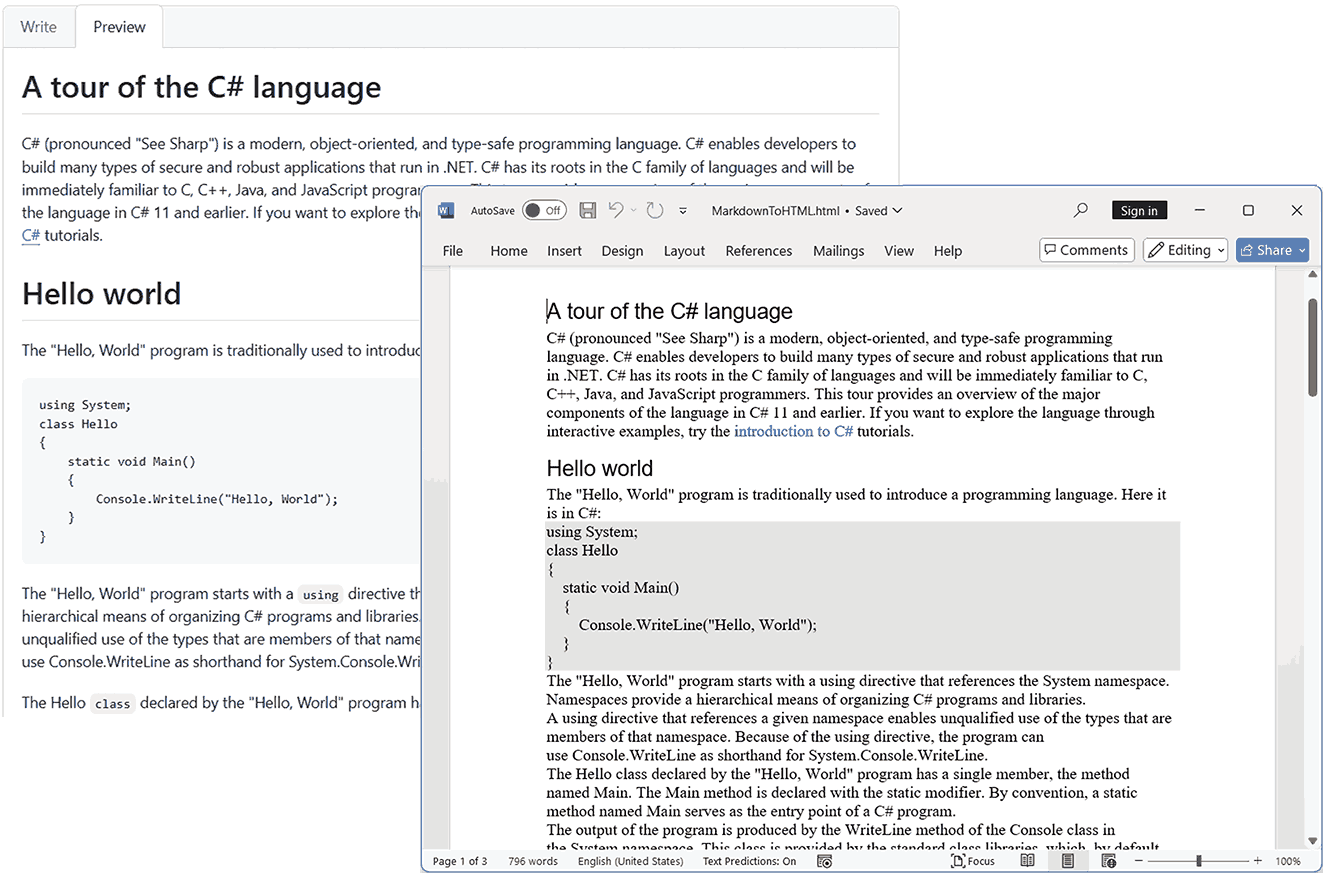 Markdown document converted to HTML