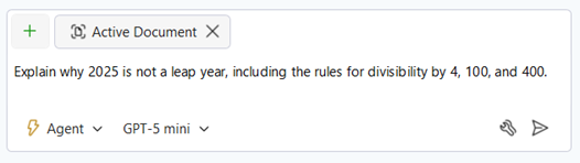 Prompt generated in the chat