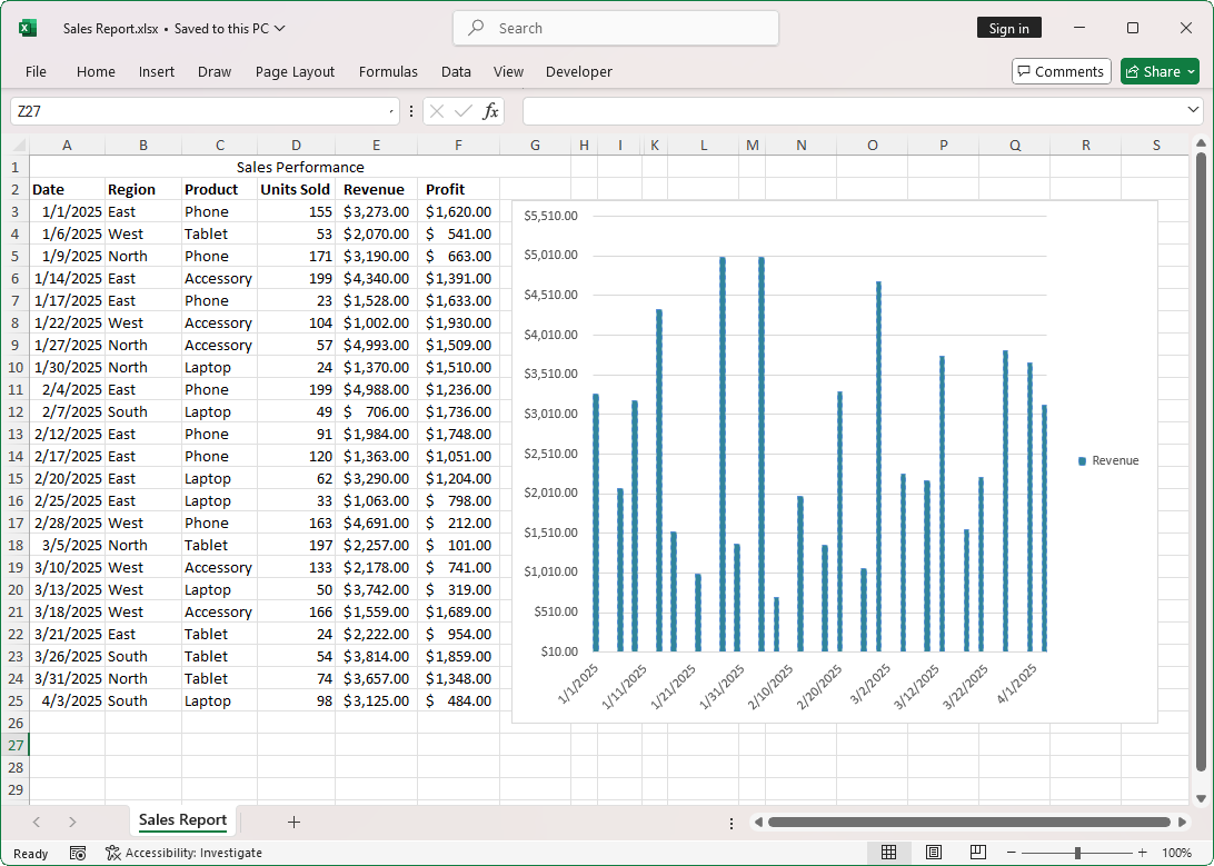 Input Excel document