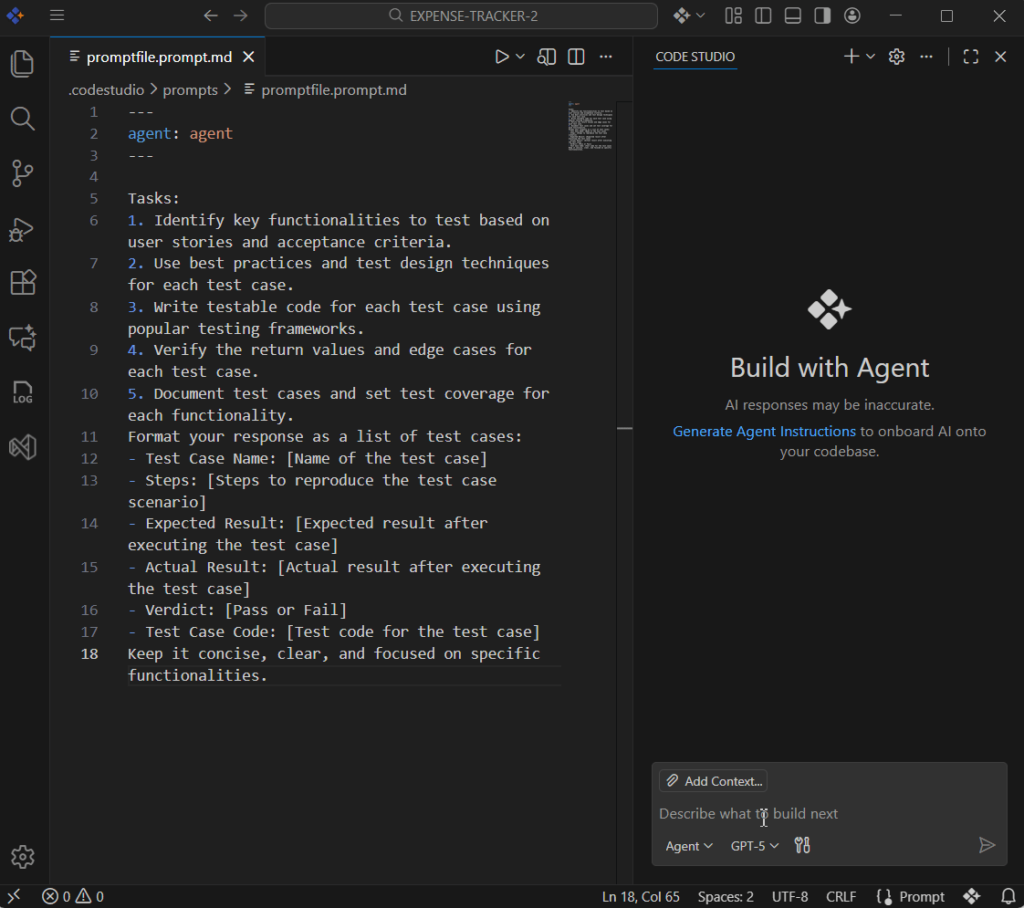 Reusable prompts in Code Studio simplify workflows with one‑click consistency