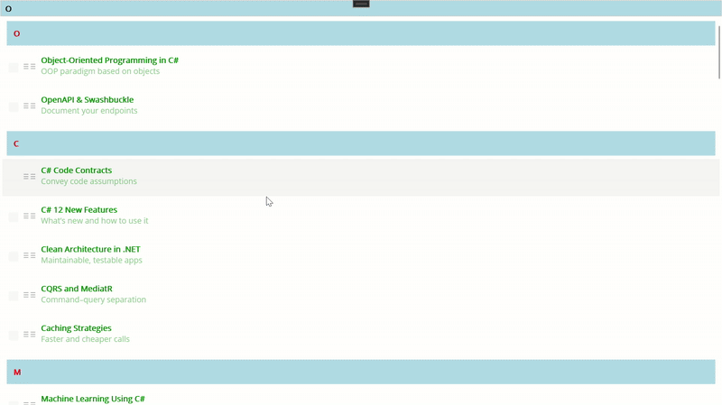 Output for .NET MAUI CollectionView