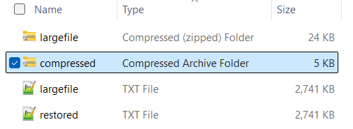 Files Compressed Using Zstandard