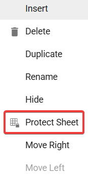 Protect Sheet via context menu