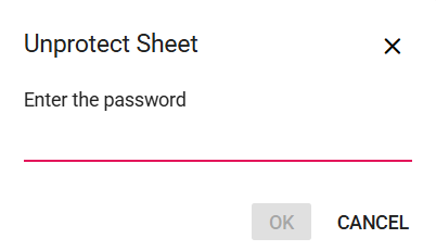Unprotect the sheet using the password