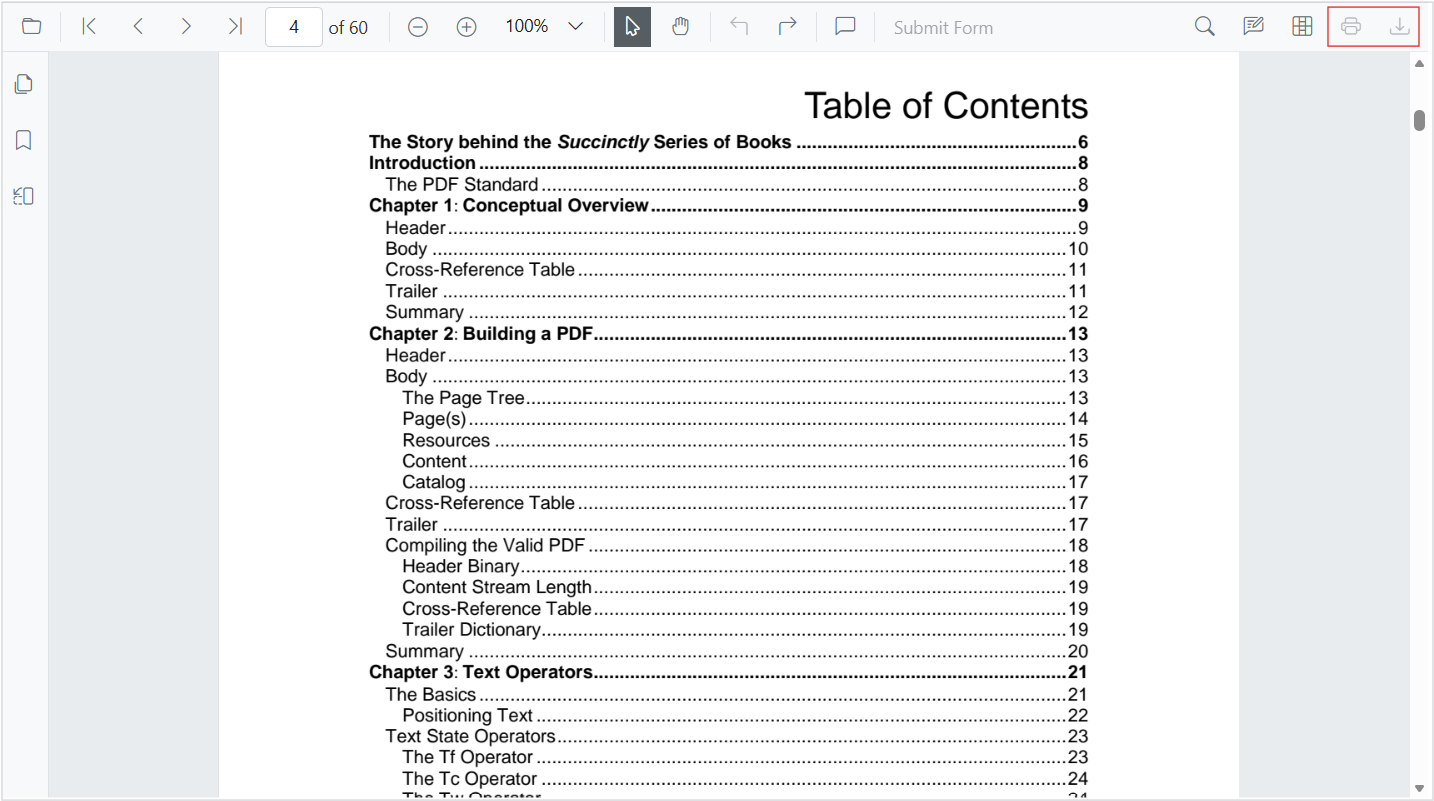 View-only mode in Syncfusion React PDF Viewer