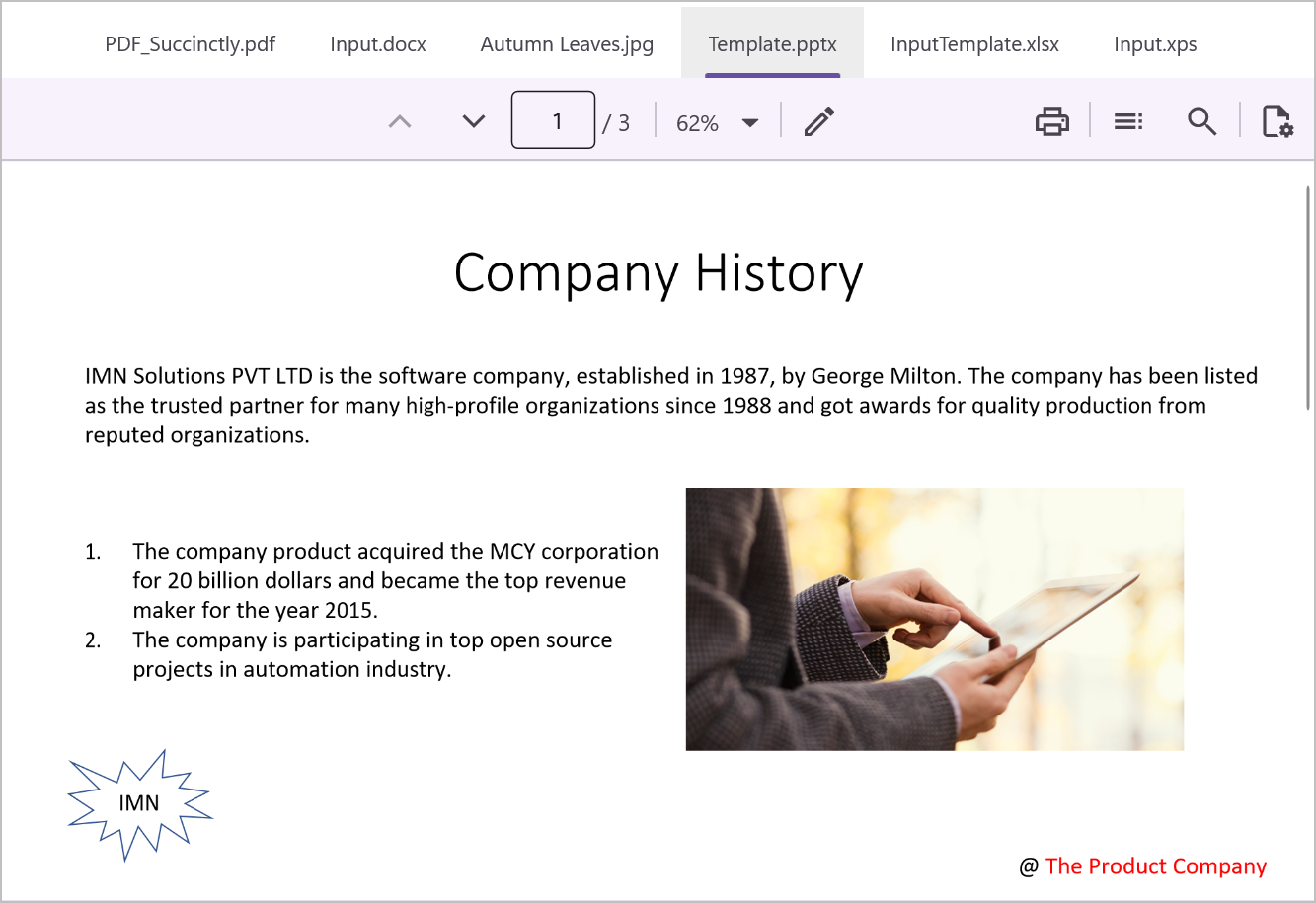 Viewing multiple file formats using Syncfusion .NET MAUI PDF Viewer as a universal document viewer