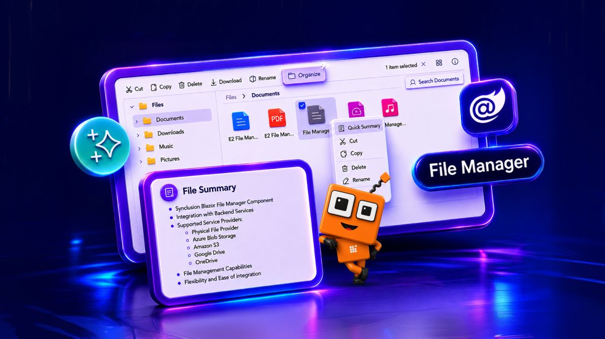 AI-Powered Content Summarization and File Organization in Blazor File Manager