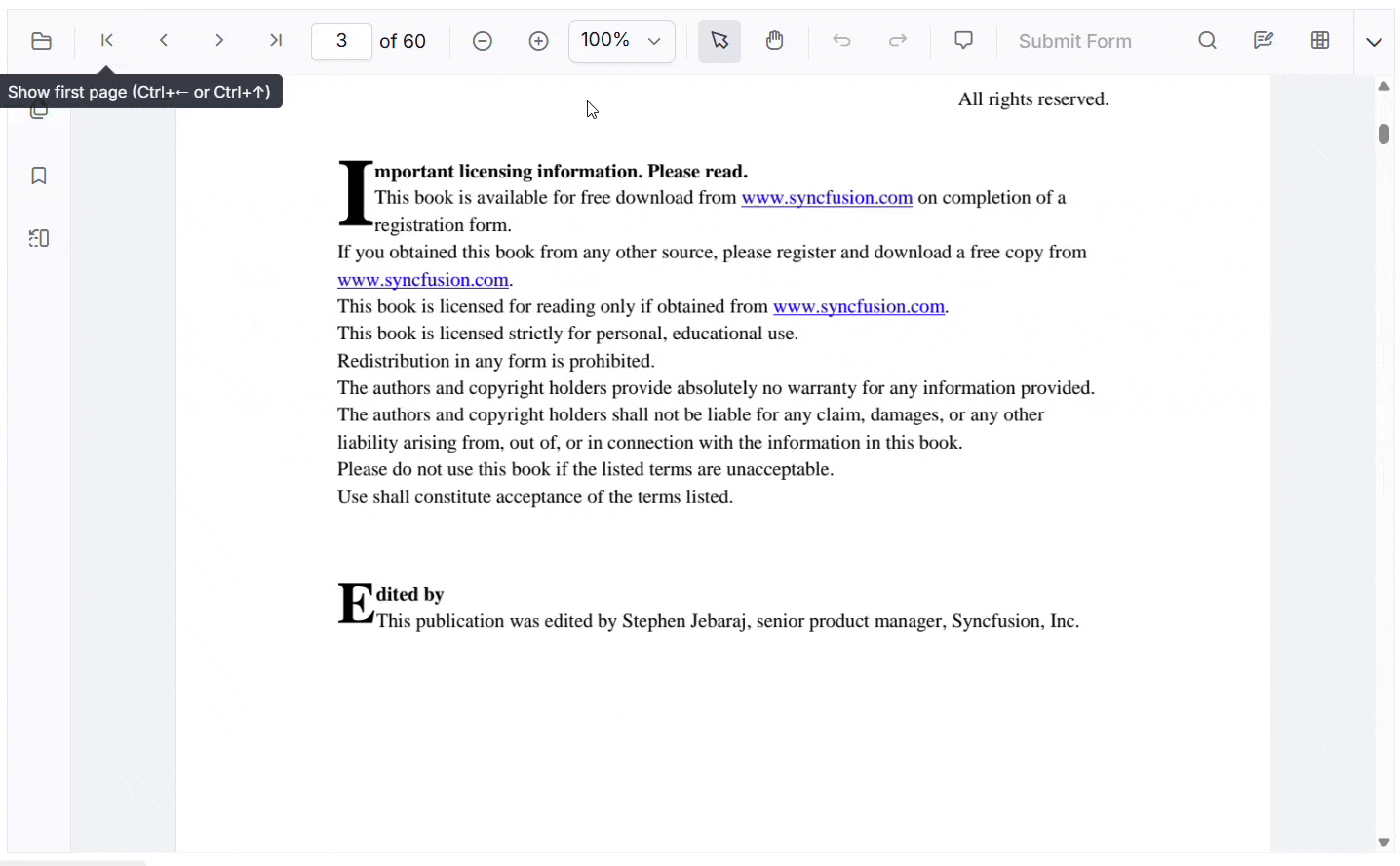 Adding annotations using the built-in toolbar of the JavaScript PDF Viewer