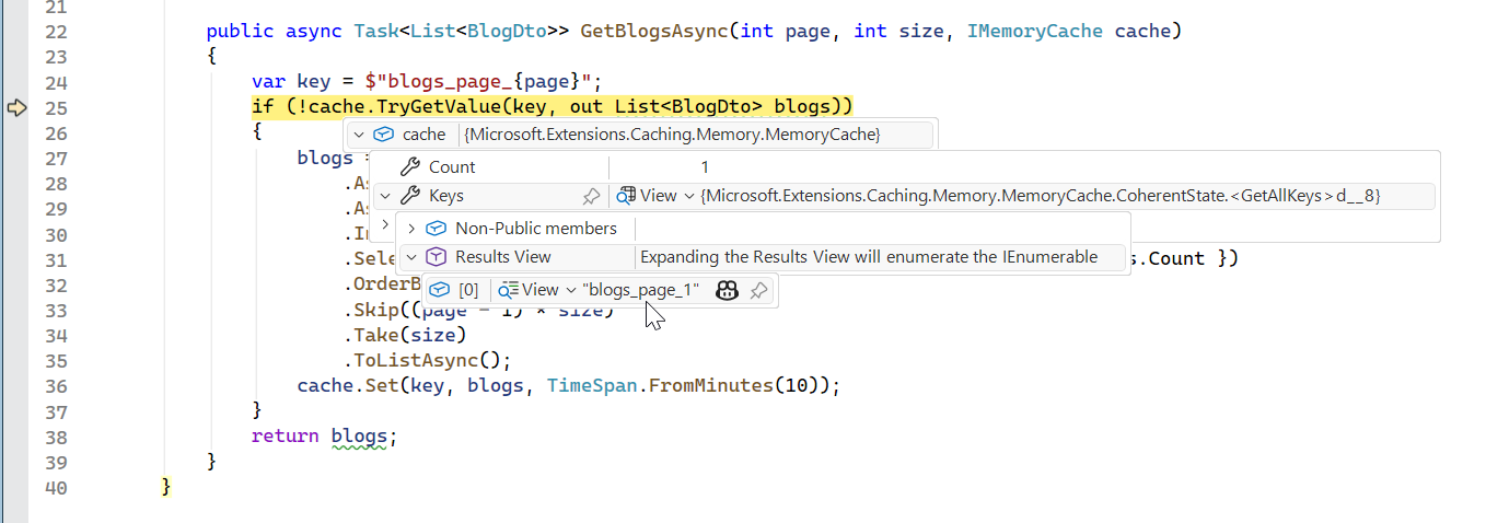 Loading cache data to reduce multiple calls to data retrieval and optimize data generation.