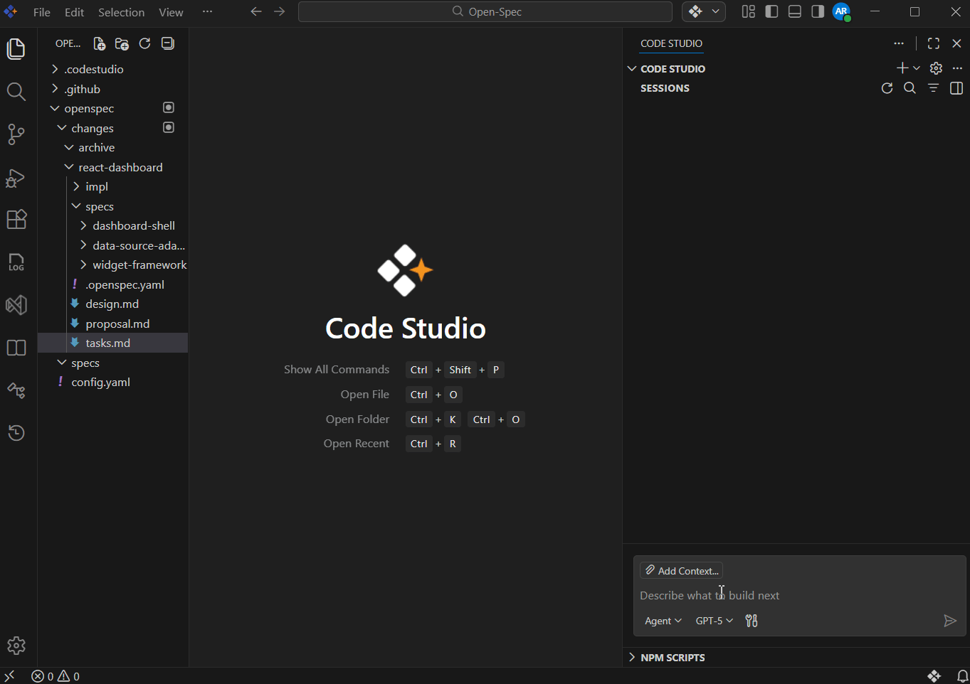 Merging specs and finalizing changes in Code Studio