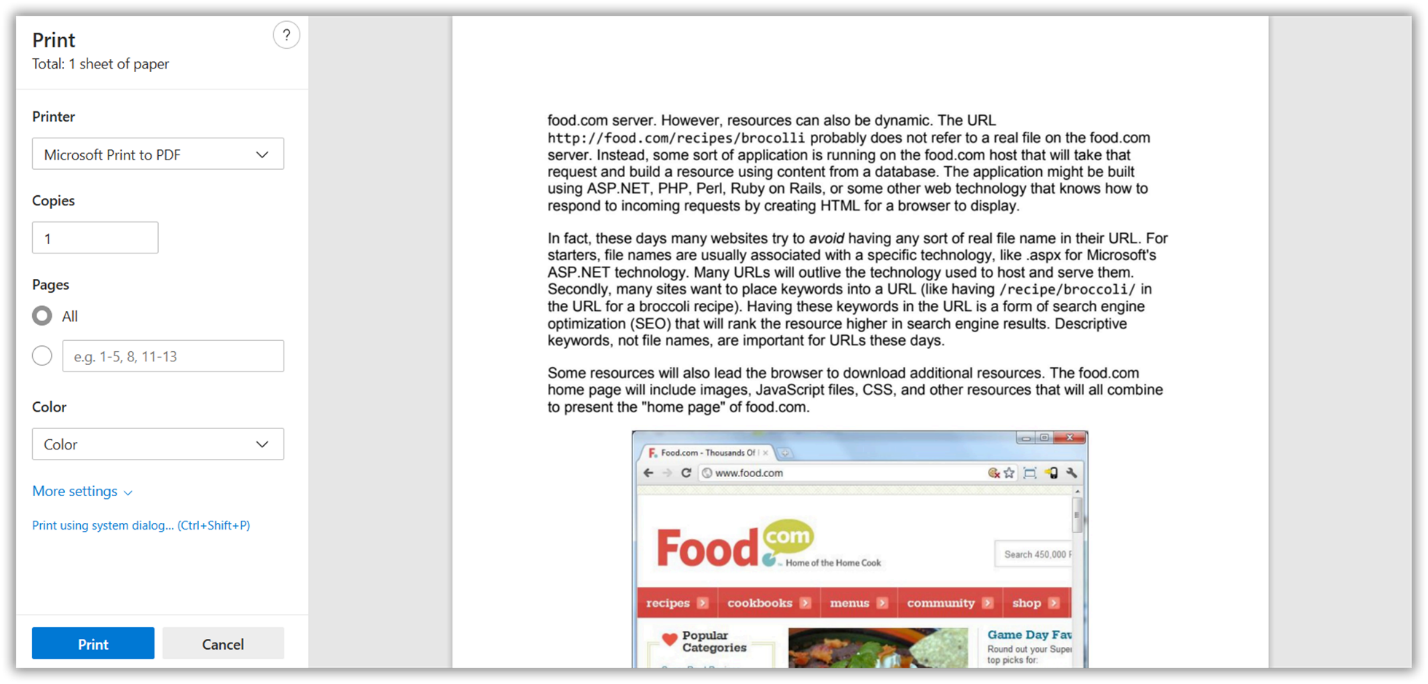 Print preview options in Syncfusion JavaScript PDF Viewer