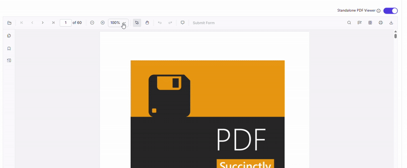 Responsive and animated zoom transition in JavaScript PDF Viewer