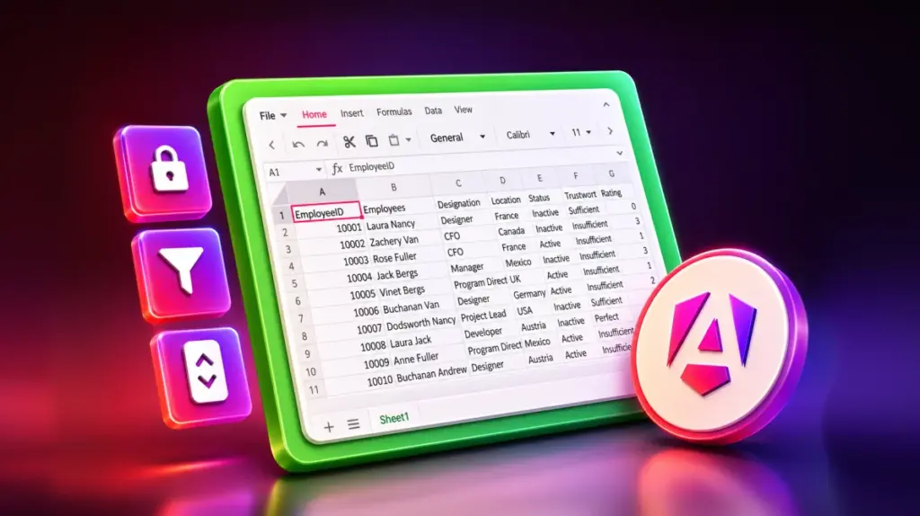 Why Freeze Panes, Filtering, and Virtual Scrolling Conflict in Angular Spreadsheets
