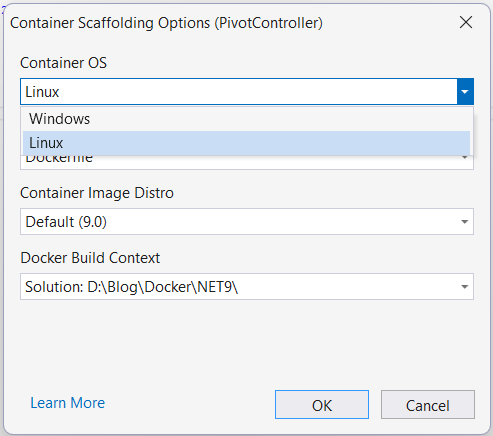 Choosing Target OS for Docker