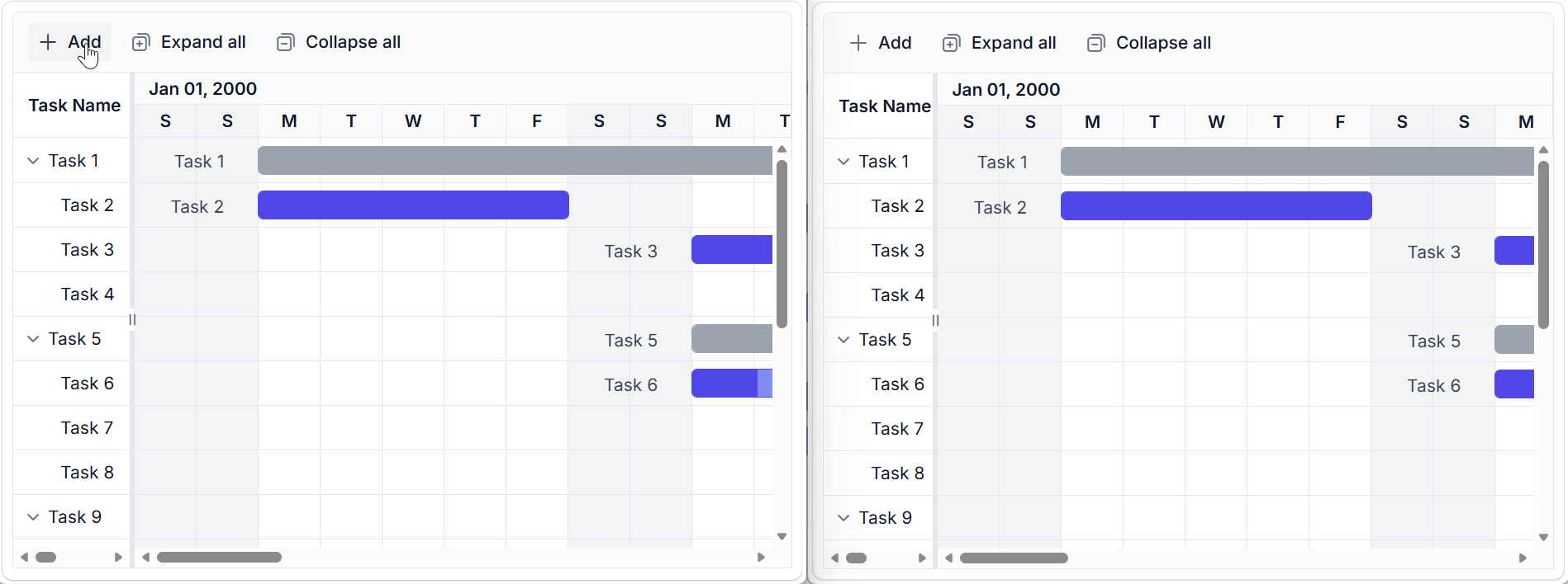 Integrating Angular Gantt Chart with SignalR for real-time multi-user project synchronization
