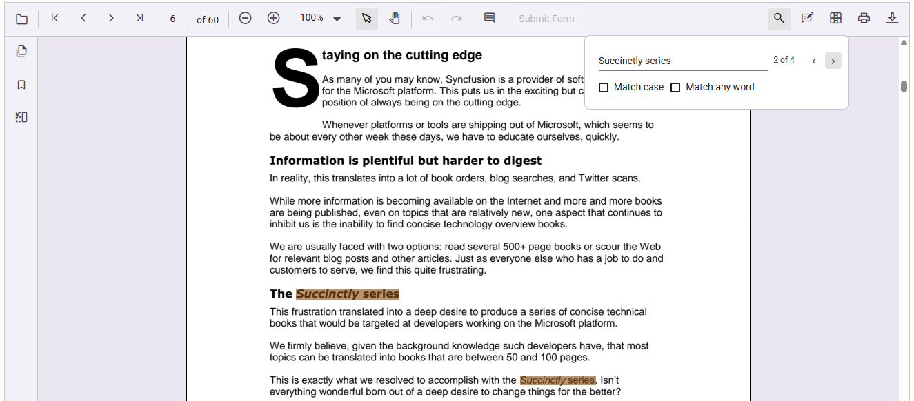 Multi-term search in JavaScript PDF Viewer