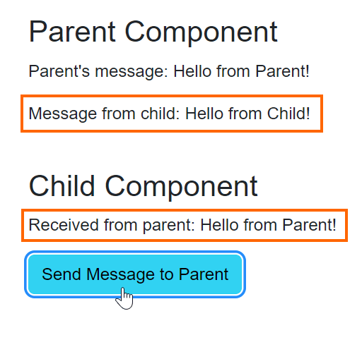Parent and child components communication in Blazor state management