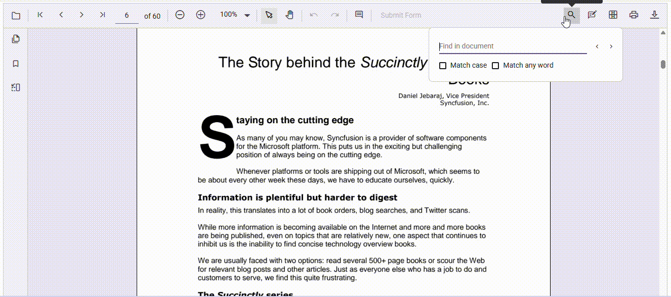 Search smarter in JavaScript PDF Viewer