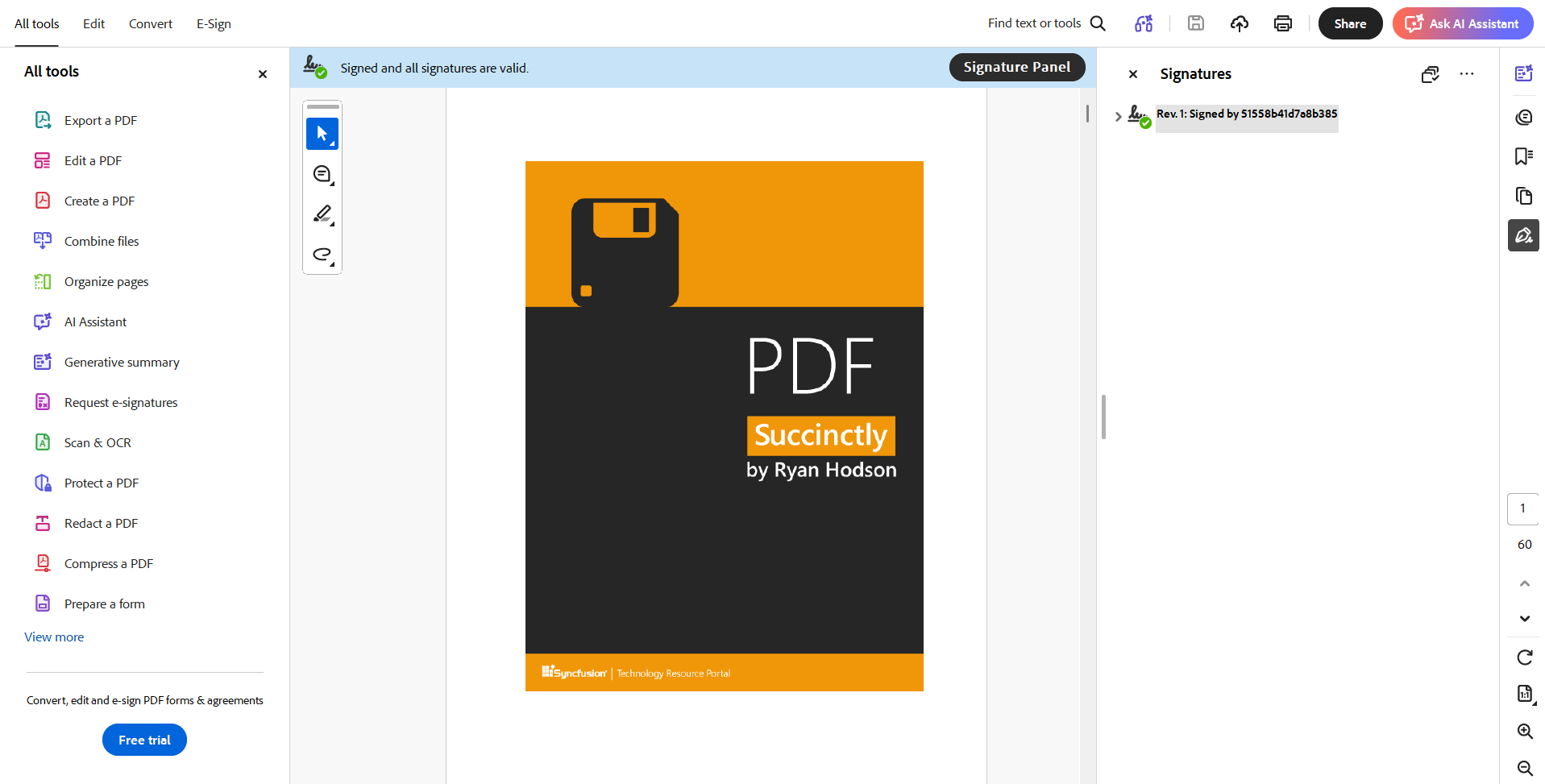 Digitally signed PDF with .NET PDF Library