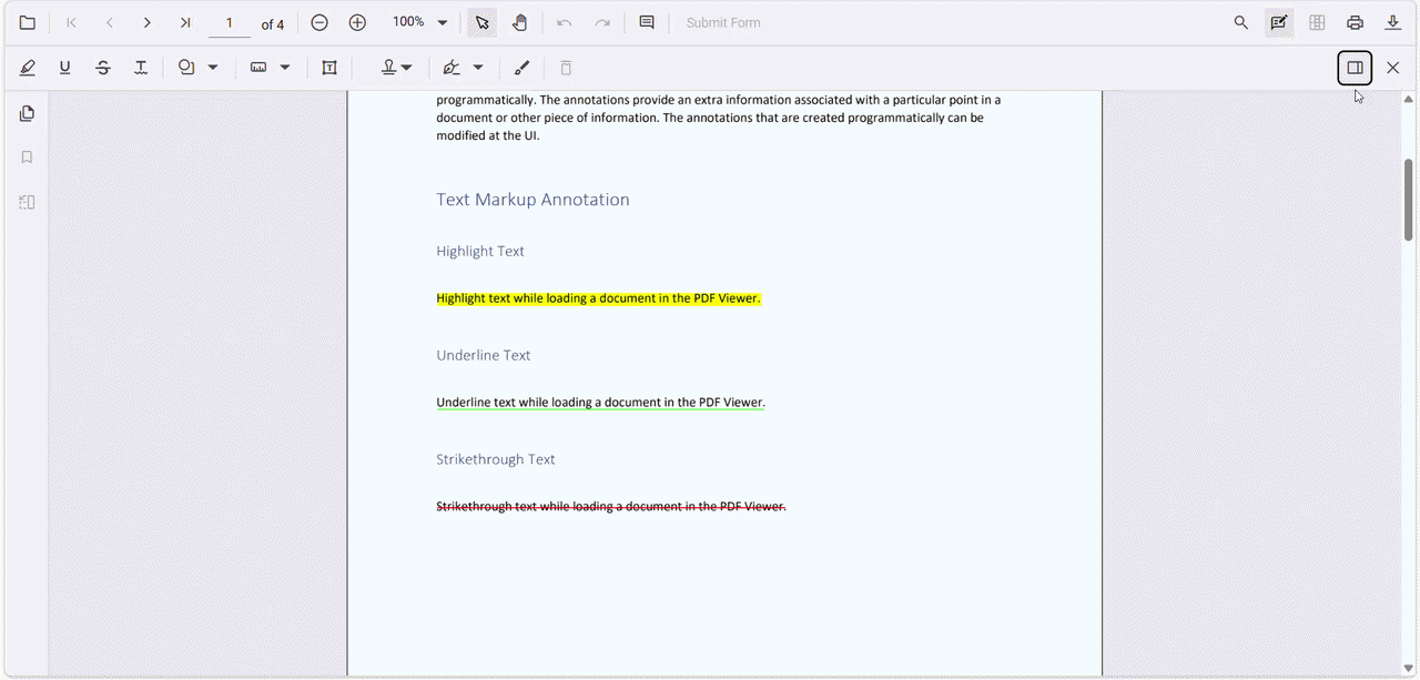 Filtering annotation comments in Web PDF Viewer