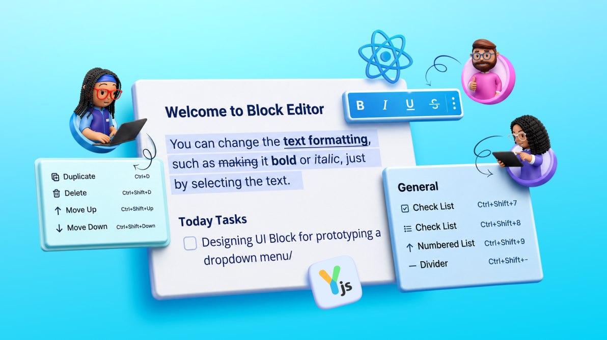 Real-Time Collaborative Editing in a React Block Editor Using Yjs