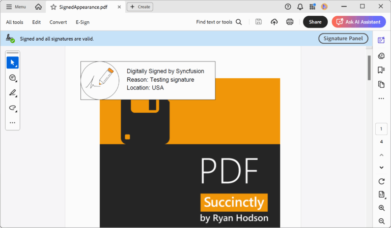 Secure PDF signing with PAdES in .NET