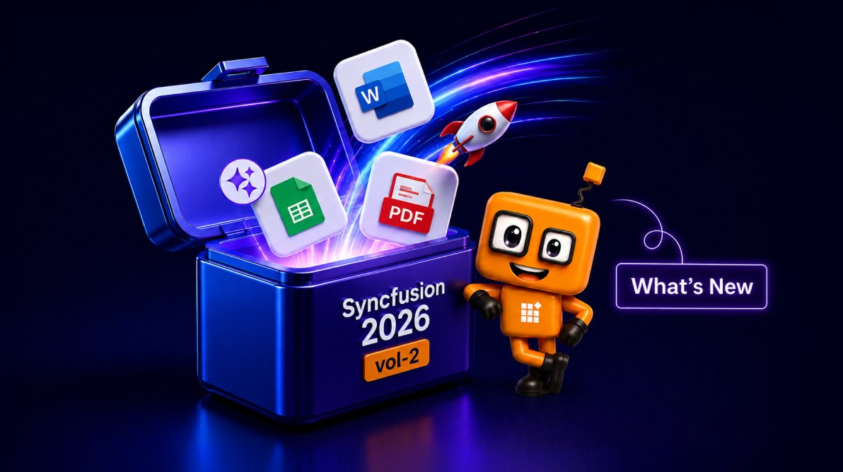 What’s New in Syncfusion Document Processing SDKs 2026 Volume 2: AI Spreadsheets, Faster PDFs, DOCX Editing