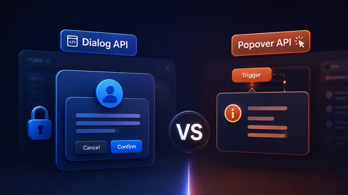 Dialog API vs Popover API Which One Should You Actually Use