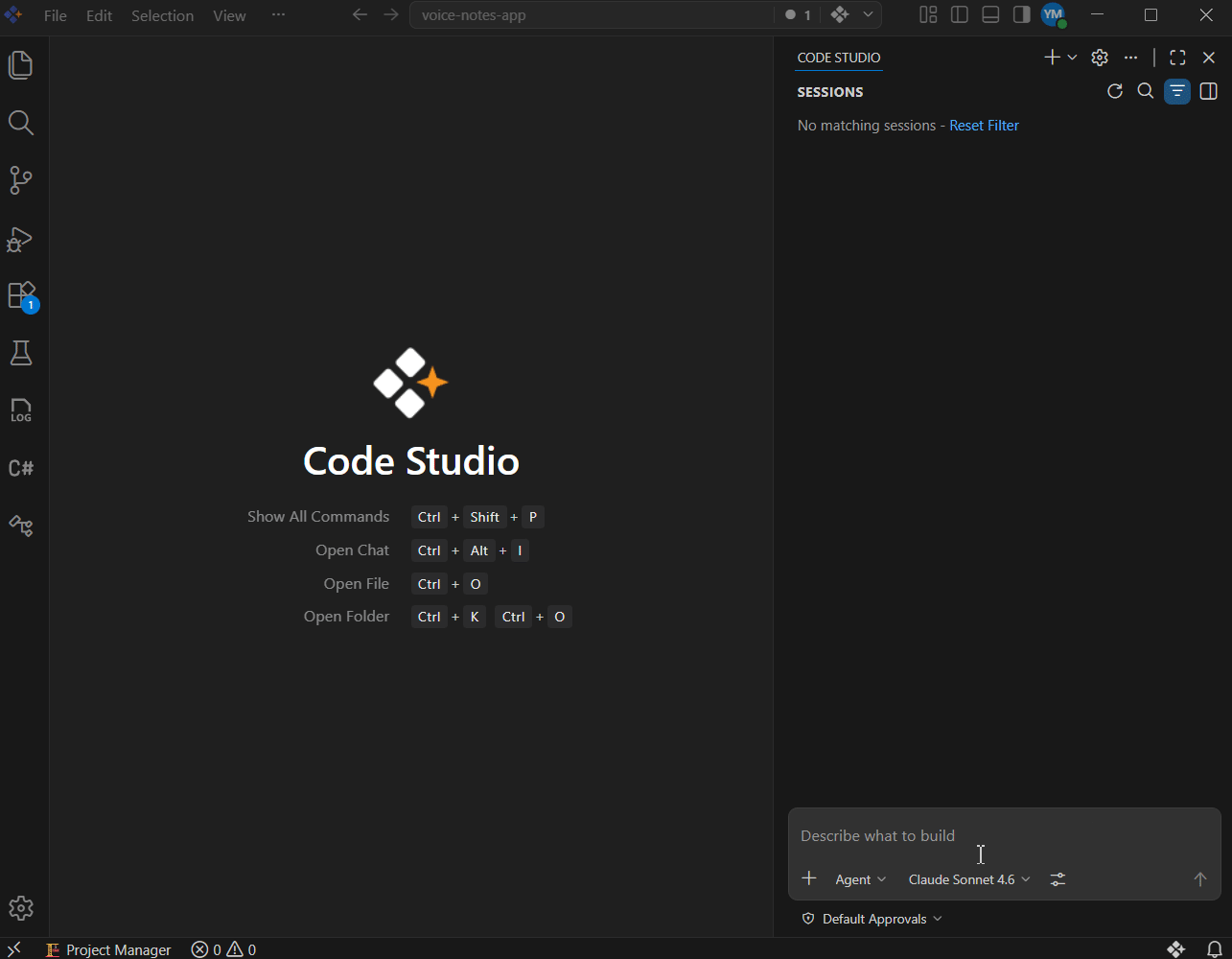 Running a repository audit in Syncfusion Code Studio